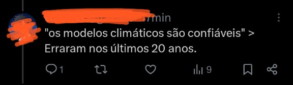 Fazer divulgação científica sobre mudanças climáticas é ter que ler esse tipo de comentário quase todos os dias. É ter que lidar com um dos negacionismos mais insanos que existe. E eu ainda faço isso de graça 🤡