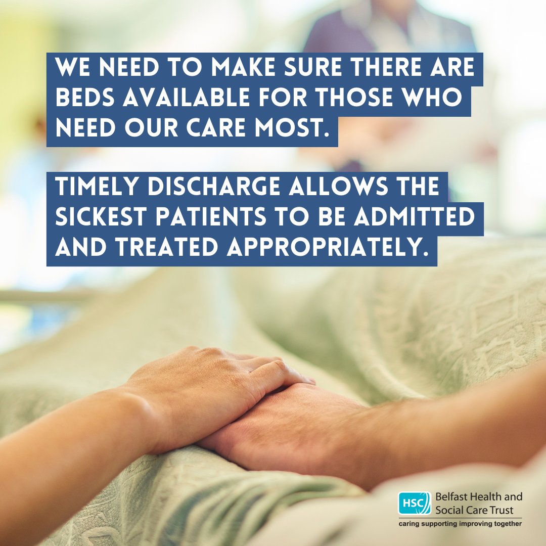 We need to make sure there are beds available for those who need our care most. Timely discharge allows the sickest patients to be admitted and treated appropriately. We’re asking patients and their families for their co-operation when being discharged. bit.ly/3xznYM6