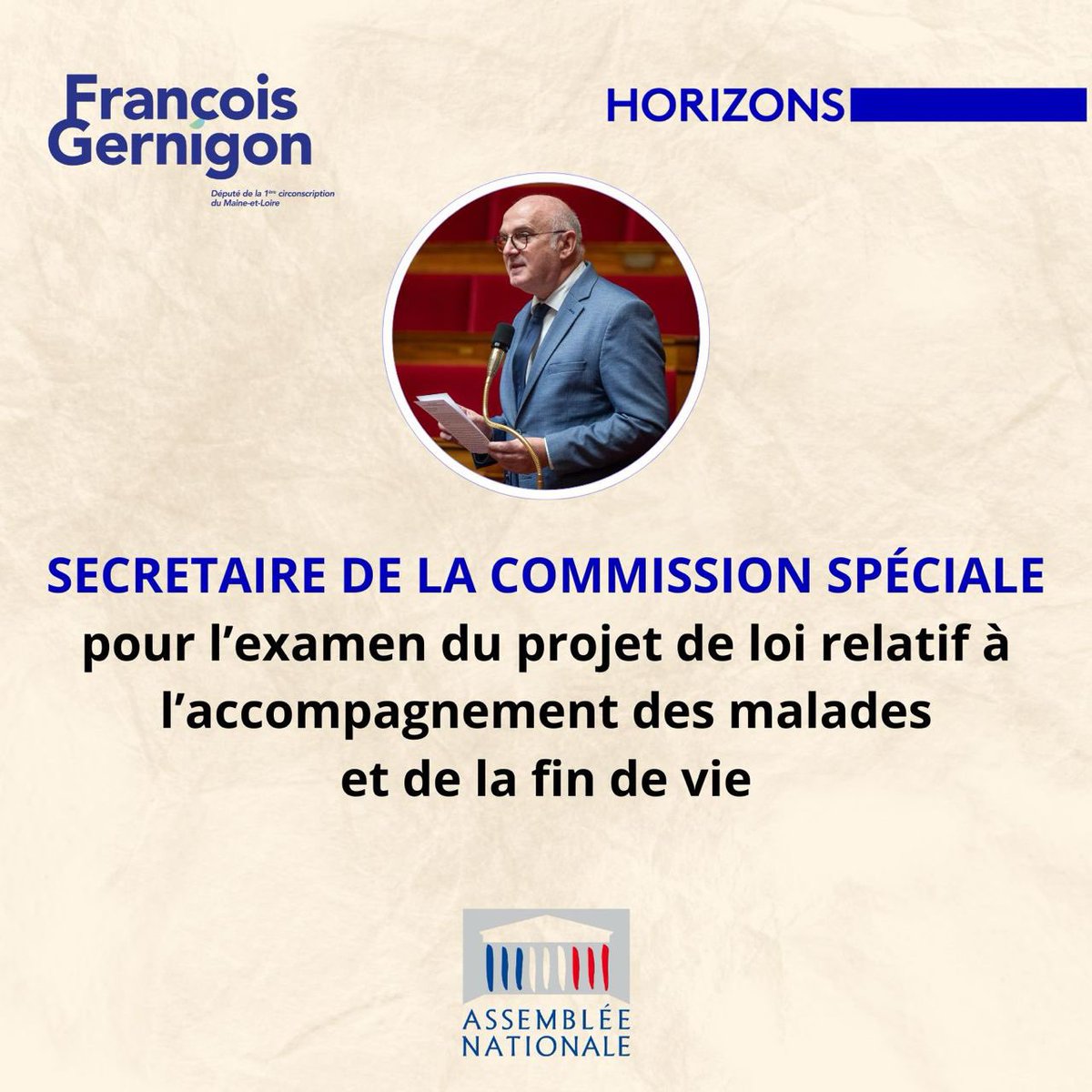 Honoré d’intégrer la commission spéciale pour l’examen du projet de loi sur la fin de vie, présidée par ma collègue @agnesfirmin. À la suite de son installation, j’en deviens secrétaire. J’aborde ce texte avec sérieux et avec une profonde considération pour la diversité des…