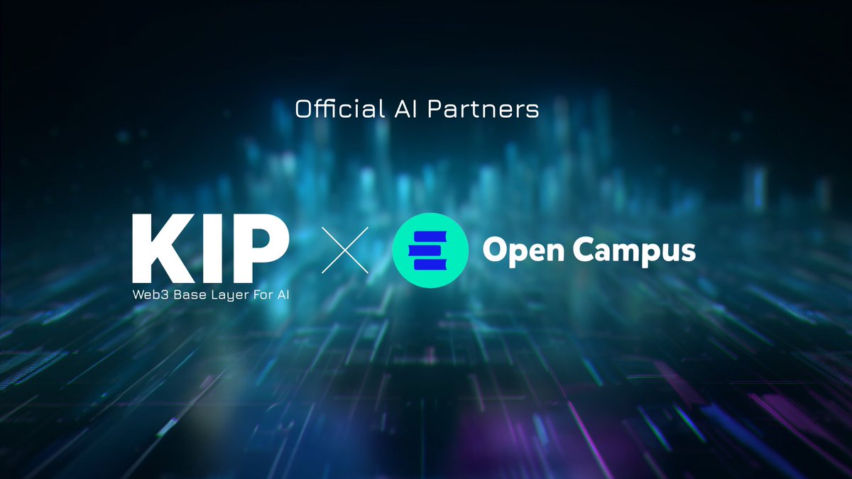 In a groundbreaking collaboration, @KIPprotocol is proud to become the official AI partner of @Opencampus_xyz 🤝 Our combined efforts will usher in the fusion of blockchain technology and artificial intelligence with education, making it easier for educators not only to impart…