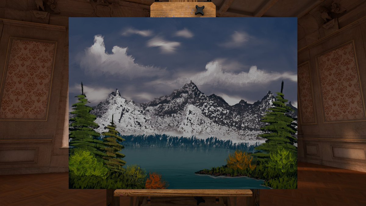 Last night for my birthday I did my first VR painting in @vermillionvr !  Thanks to all who stopped by and the birthday wishes!

#vr #virtualreality #vrpainting #vrart #vrartist #vermillion #vermillionvr #virtualrealityart #bobross #digitalart #digitalartist #digitalartwork