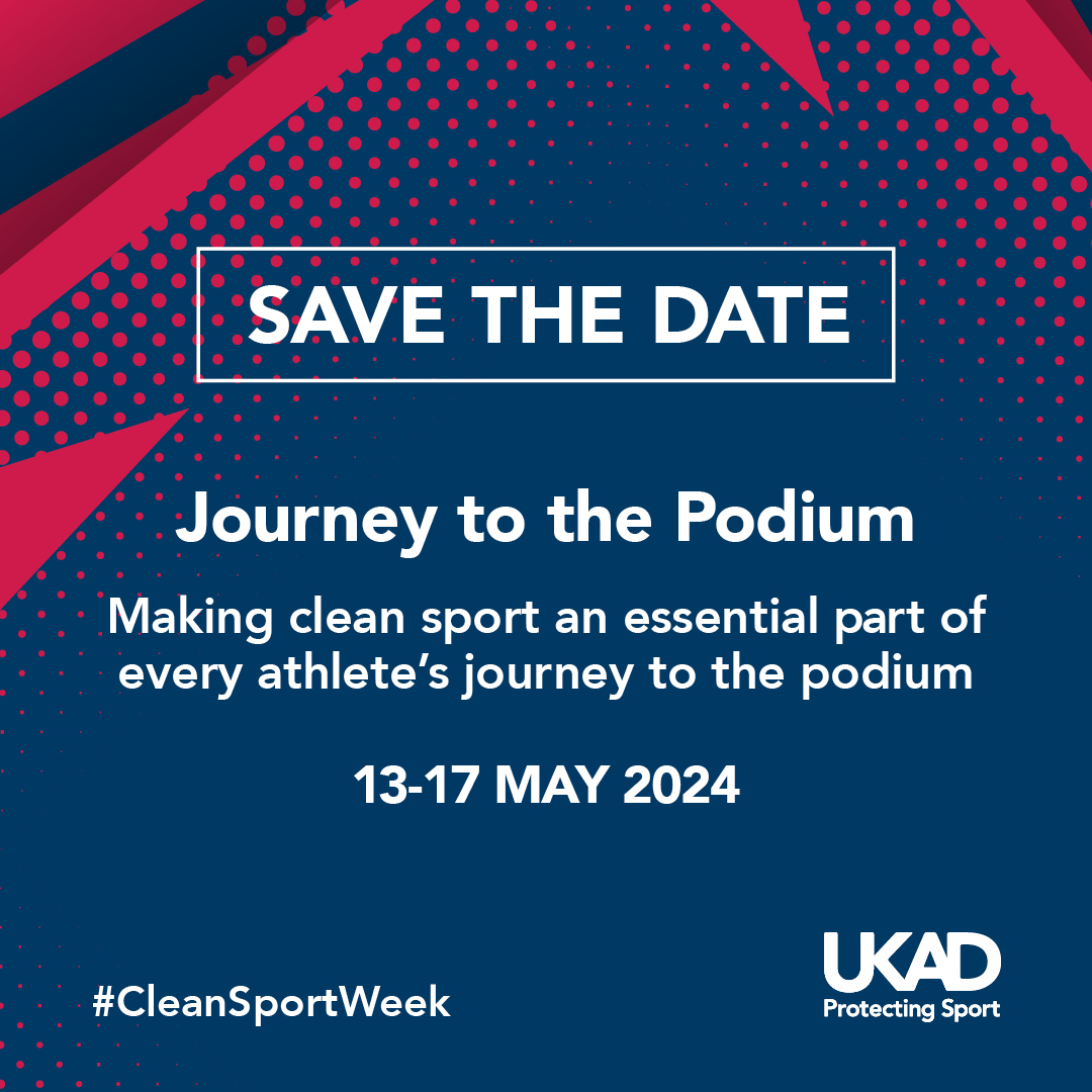 Clean Sport Week is just around the corner! Follow @ukantidoping to stay up to date on what they've got planned for this important awareness week. -- Journey to the Podium 13-17 May 2024 #CleanSportWeek