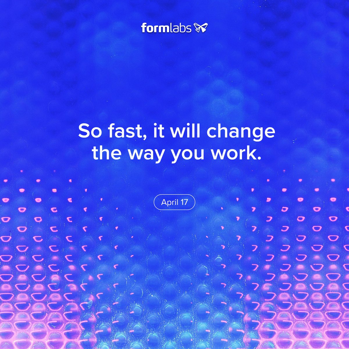 formlabs's tweet image. Something fast is coming... Join us for an exciting YouTube live Premiere event on 4/17 11AM EST.