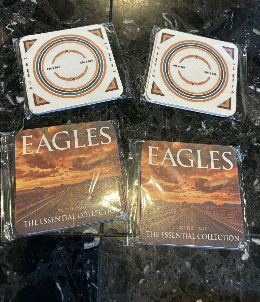 Get your @eagles limited coaster set with purchase of the new essential collection To The Limit-out today! @rhino_records #EaglesToTheLimit