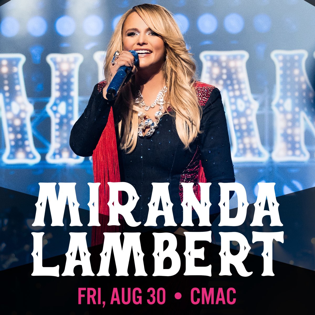 ✨ON SALE NOW✨ Miranda Lambert returns to CMAC on Friday, August 30! Don't miss an incredible night of music under the CMAC stars. Tickets: ticketmaster.com/event/00006082…