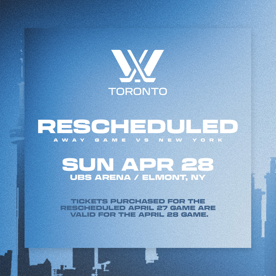 🚨 AWAY GAME RESCHEDULED 🚨 Our April 27 game at New York has been rescheduled to Sunday, April 28 at 1pm ET. Tickets purchased for the April 27 game are valid for the April 28 game.