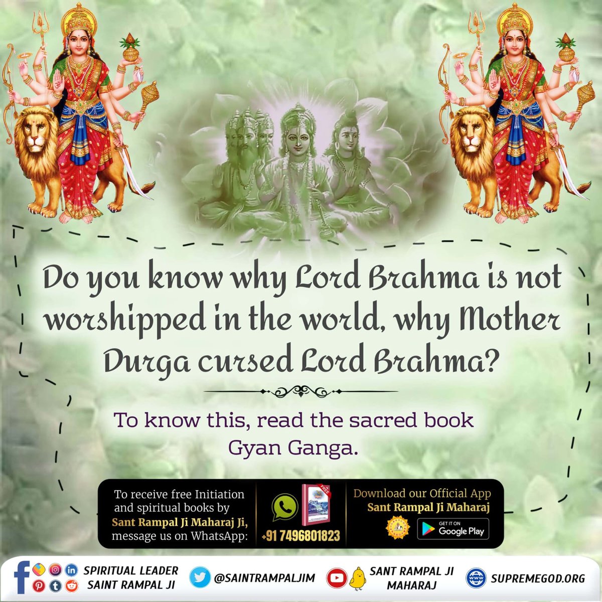 #भूखेबच्चेदेख_मां_कैसे_खुश_हो In Chapter 14 Verse 5 of Gitaji, there is clear evidence that the origin of Trigun is from Maa Durga. For more information must watch Sadhna Channel at 07:30 pm. Explore more follow our Twitter handle '@sadelhimundka'