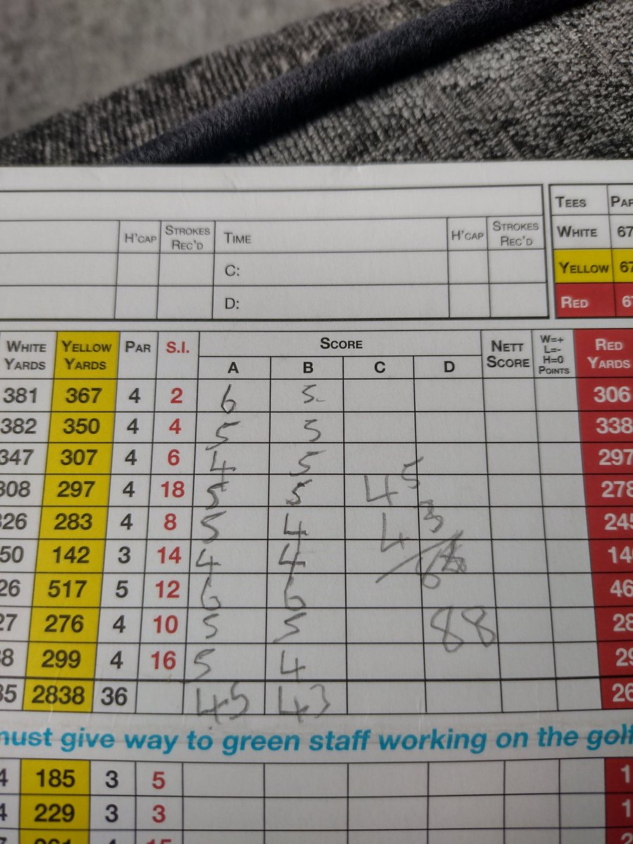 Good practice round @MarlandGolf this morning,hitting driver & 3 wood nice & straight once again(slower backswing) chipping round the greens bang on thanks to lesson with @davemack74 last Monday, looking forward to Sundays scramble with @paulfarns & @LGGOLF85