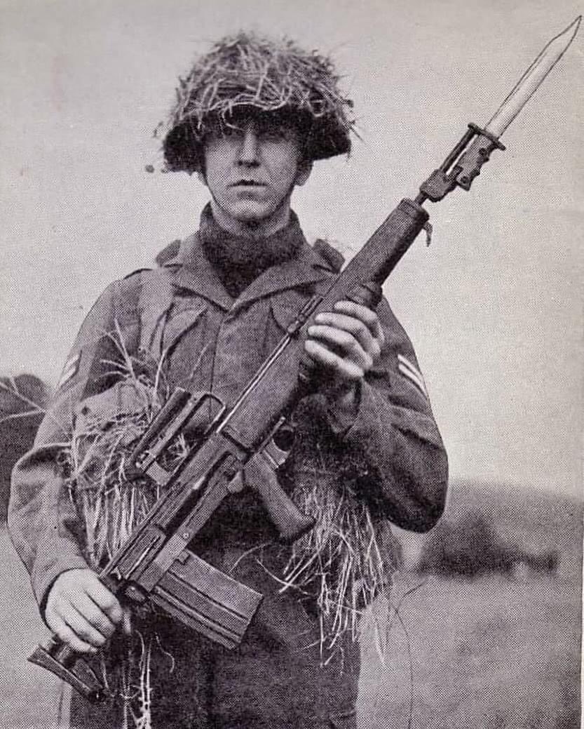 What Might Have Been... A British soldier with the short-lived EM 2 Janson automatic rifle. Unfortunately, the intermediate .280 British cartridge was rejected by the United States and Canada. Do you think it would have proven superior to the L1A1 (FAL)?