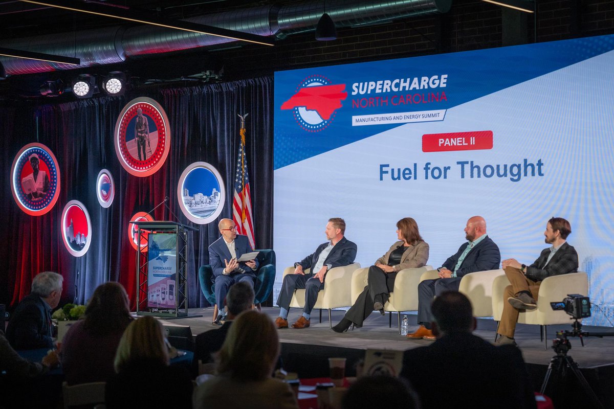 #ICYMI: Last week, we partnered with @ConsensusDm at the #SuperChargeNC event which convened elected leaders, educators, industry executives, economic development officials, policymakers, and community stakeholders who spoke on investments in next-generation manufacturing and