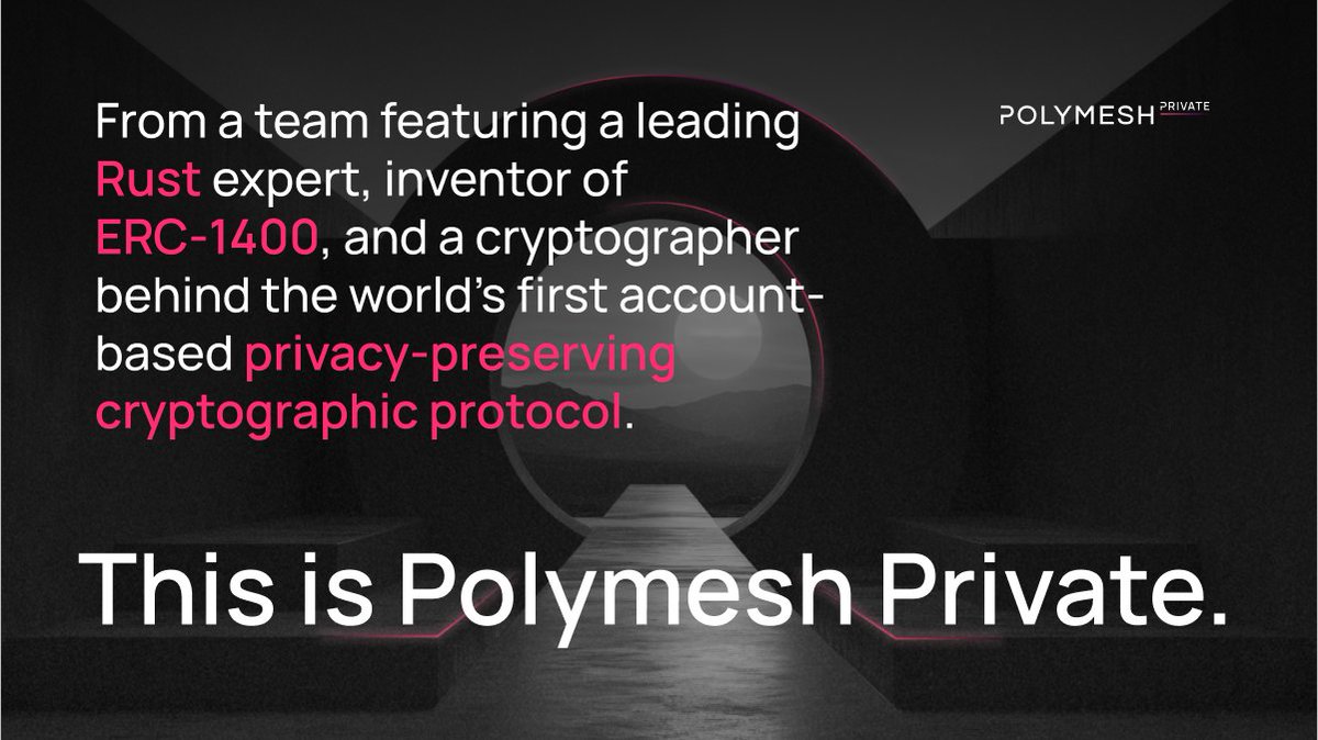 PolymeshNetwork's tweet photo. The Polymesh Association team boasts a leading @rustlang expert, inventor of #ERC1400, and a visionary pioneer behind the world's first account-based privacy-preserving #cryptography protocol. 💡 https://t.co/8TuwyETSJW
