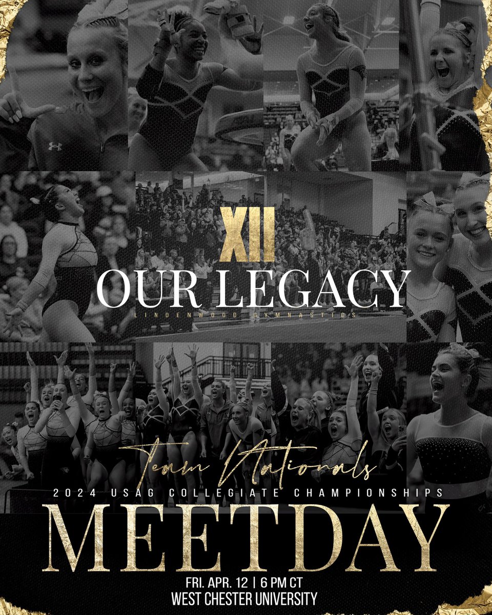 MEET DAY 🔥 #OurLegacy

🏆 USAG Nationals Preliminaries
📍 Hollinger Field House
⏰ 6:00pm CT
📺 Stream on Virtius