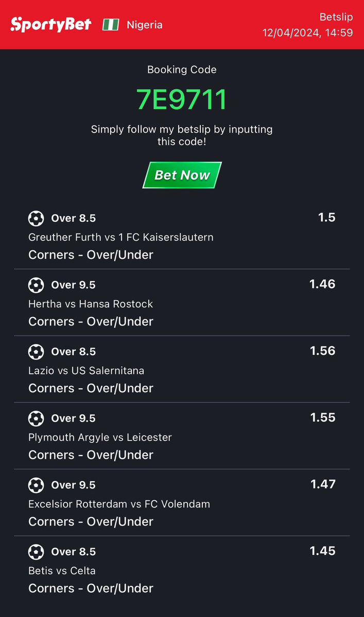 12 odds corner picks