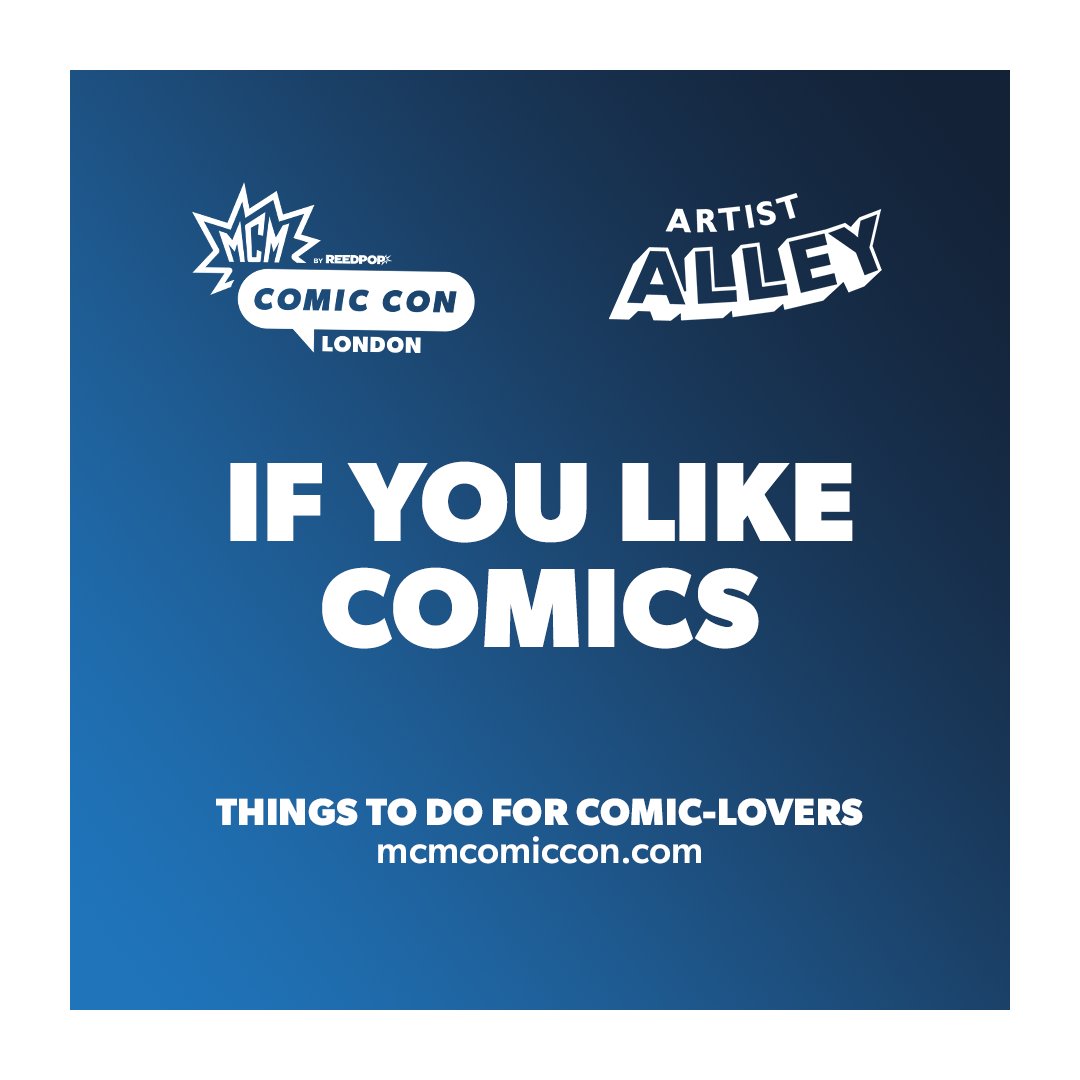 Whether you want to be inspired by independent artists, hear from the pros or buy comics at the show, there is something for all comic lovers at MCM London. Panels, Workshops and Artist Alley are included in MCM tickets. Buy yours: shorturl.at/dgtz3