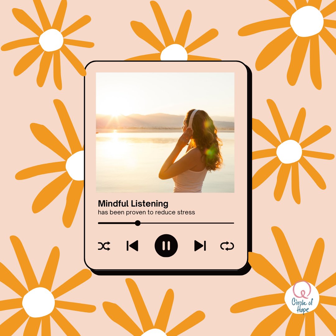 According to The American Institute of Stress, practicing mindful listening can reduce stress levels and help you to feel more at ease. So, put in your headphones and listen to the different instruments you hear in your favorite song. It’s good for you!

#mindfullistening