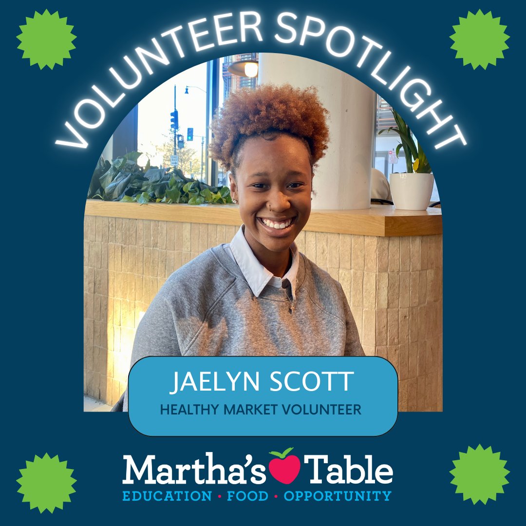 Jaelyn Scott, Volunteer Spotlight 💫 “It is free to be nice and free to help, so why not build that community?” Jaelyn often assists at our Healthy Markets and at Martha’s Outfitters by sorting and providing clothes to our neighbors. #VolunteerHere bit.ly/3IrMxN0