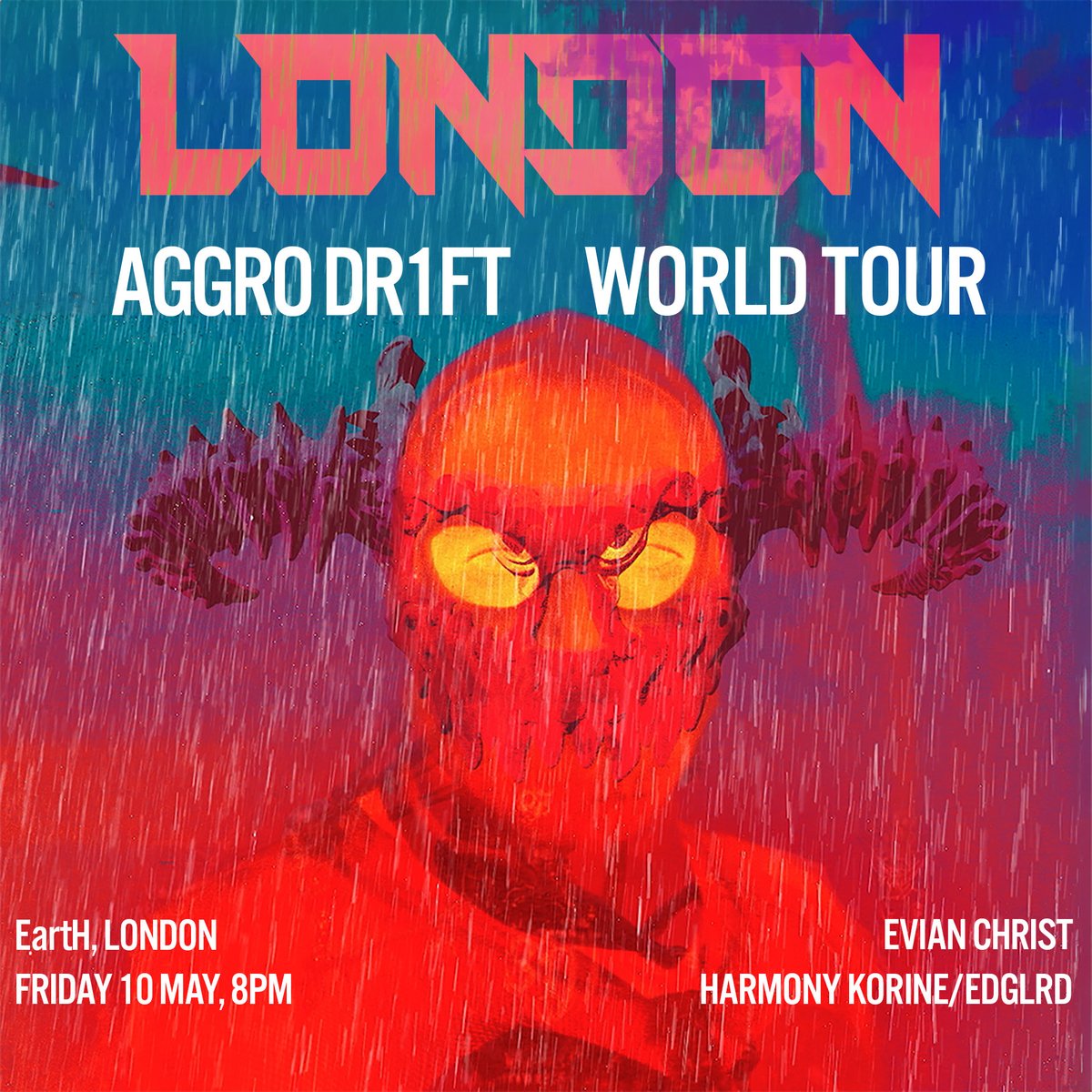 NEXT STOP LONDON MAY 10 @EVIAN_CHRIST @WarpRecords HARMONY KORINE / EDGLRD @EartHackney Tickets are limited. Link to London Tickets: go.edglrd.com/edglrdsocial-l…