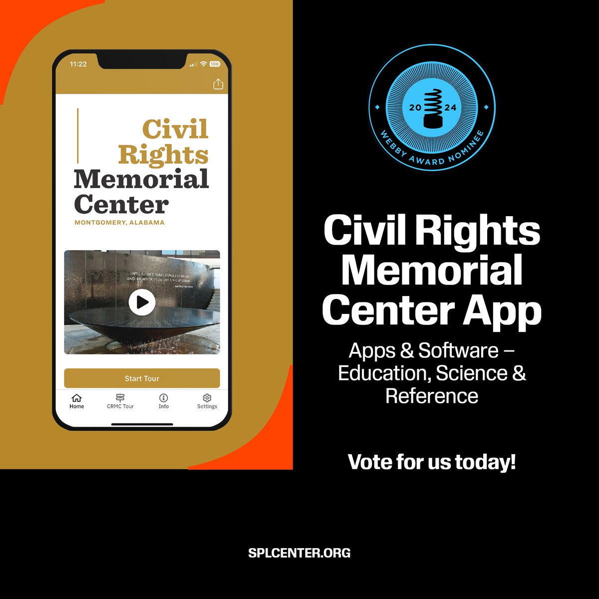 We’re honored to be nominated at @TheWebbyAwards! Help the SPLC and the @CivilRightsCntr win a Webby People’s Voice award by casting your vote here: bit.ly/4cN5zLJ #Webbys