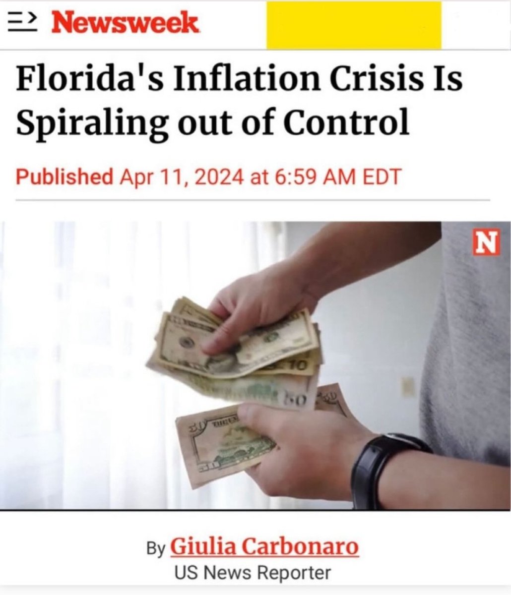 @DemsKeys The cost of insurance in Florida affects the cost of EVERYTHING! We need to start calling it, #FloridaFlation Floridians think inflation is this bad everywhere. IT'S NOT!