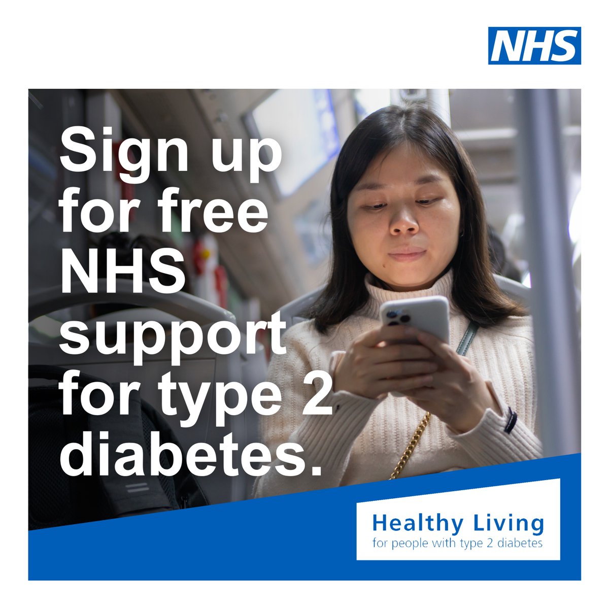 The free NHS Healthy Living programme helps people feel confident in managing type 2 diabetes wherever they are. Find out more at healthyliving.nhs.uk.