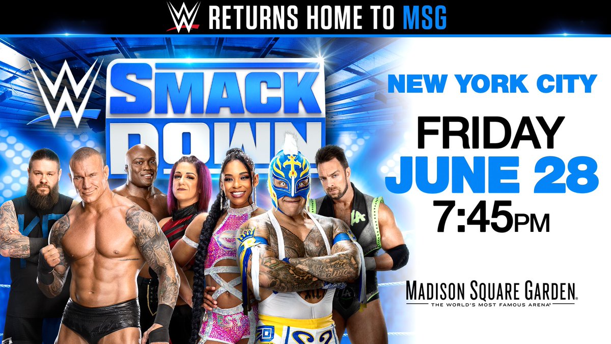 Catch @WWE Friday Night SmackDown at The Garden on Fri, Jun 28! Tickets are ON SALE now! 🎟️: go.msg.com/WWEFridayNight…