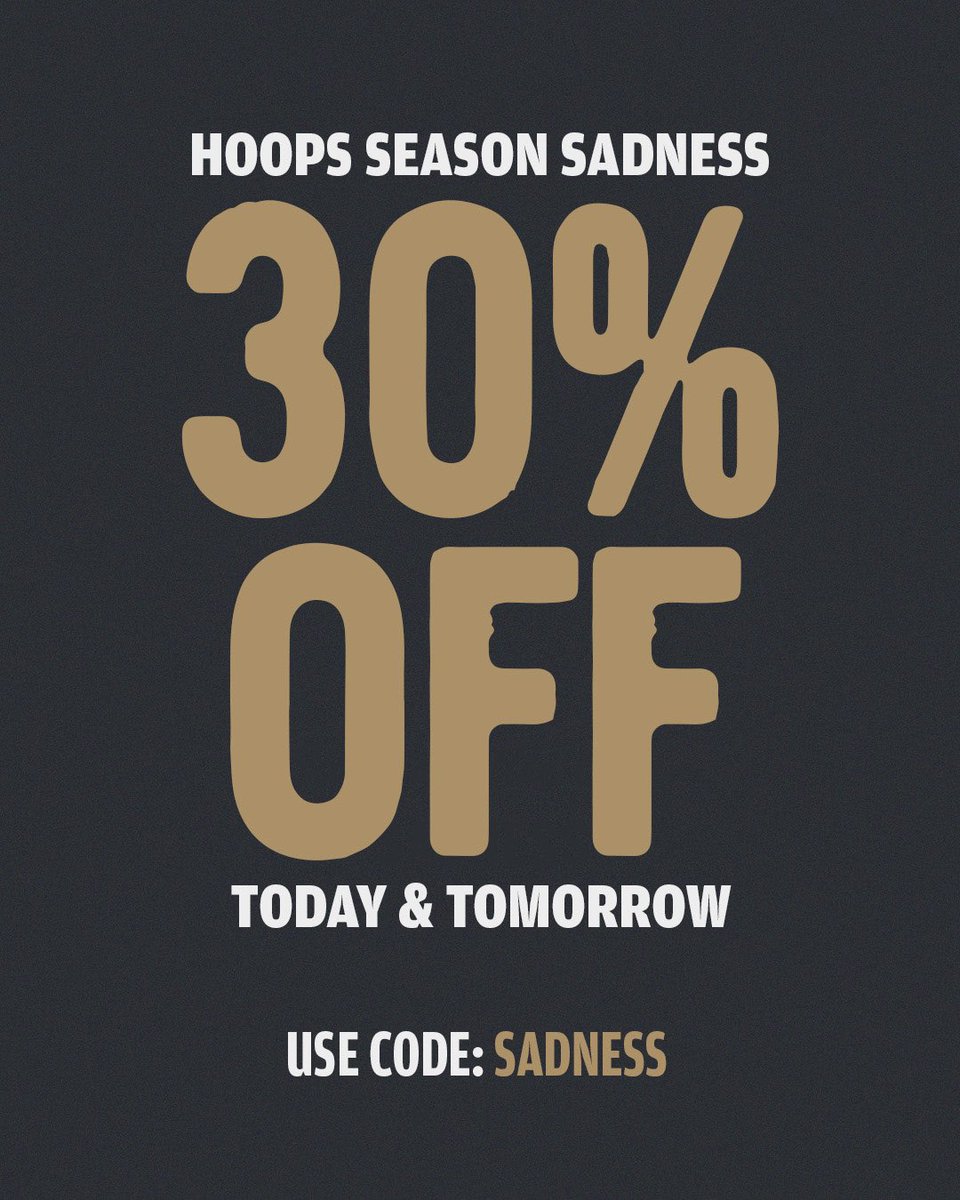 we’re bummed college basketball season is over so we made the site 30% off. cure your blues ⬇️ code: SADNESS homefieldapparel.com