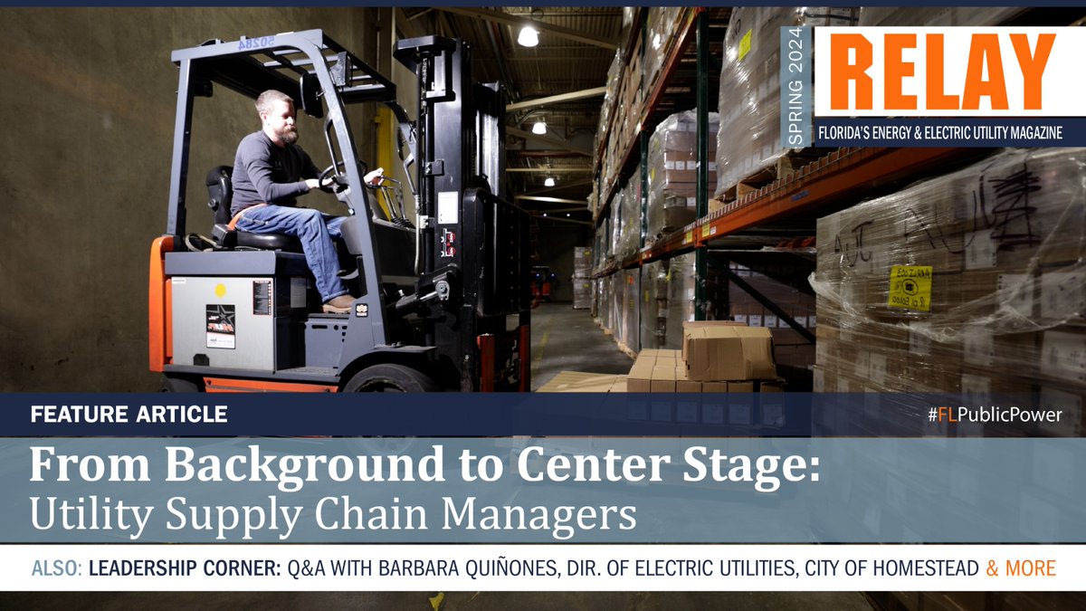 Procurement pros from 2 FMEA member utilities took us into their world of supply chain management, which has shifted drastically ever since COVID-19. Read the article in the Spring 2024 edition of RELAY Magazine: bit.ly/4aFKRvn. #FLPublicPower #PublicPower #SupplyChain