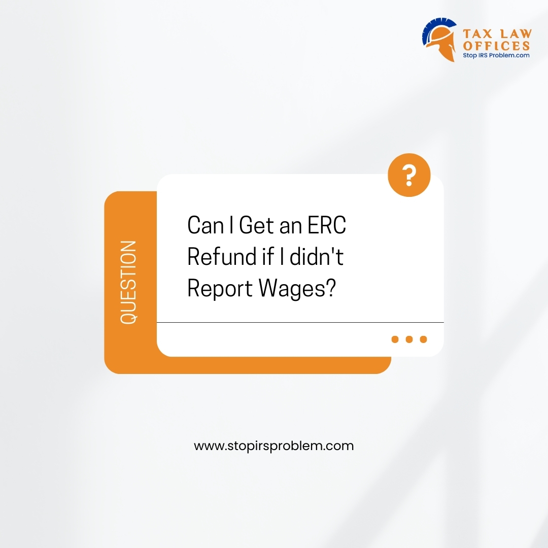 Do you qualify for the employee retention credit refund (ERC) even if you did not report those quarterly employee tax returns? The answer is no. 
#taxation #businesstaxes #taxrefund #taxlien #irsaudit #taxes #taxpreparation #incometax #taxlawoffices #businesstax #taxresolution