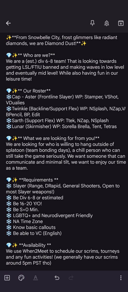 DiamondDust_SP's tweet photo. THINK YOU GOT WHAT IT TAKES? Well try out! https://t.co/HsCC3Y826j