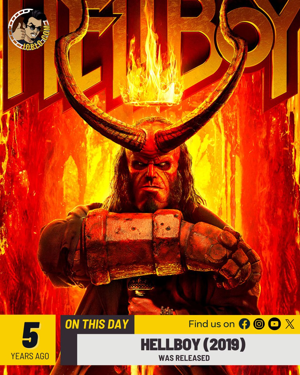 5 years ago today, Hellboy (2019) was released! 🎥 

#JoBloMovies #JoBloMovieNetwork #Hellboy