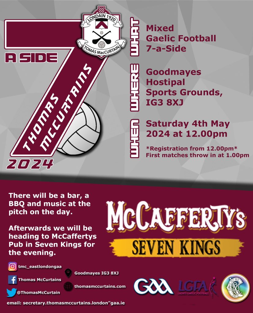 We are buzzing for the TMC mixed 7s Set to be a fantastic day of craic, friendly competition welcoming atmosphere! Looking forward to seeing all the teams and spectators new and old #tmcubu #mixed7s