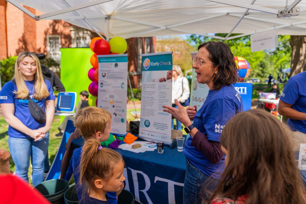 We were thrilled by our success at the @UNC Science Expo on April 6! 10,000 explored science with us, from lung mysteries to Eddie Story's smoke rings. Thanks to all who joined! Missed it? Join us April 21 at Durham @lifeandscience for more. rti.org/north-carolina… #NCSciFest