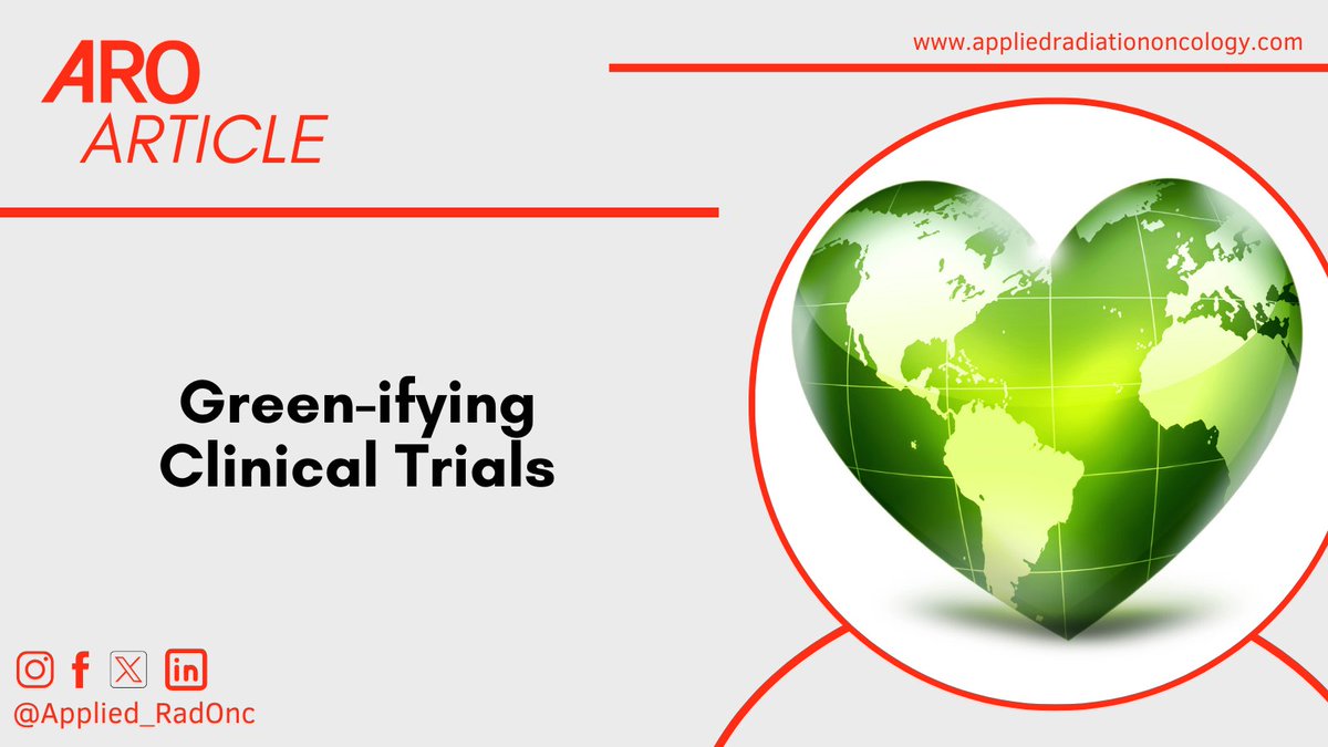 In oncology, clinical trials are of utmost importance to advance treatment options and management of cancer care. However, there is growing awareness concerning the environmental impact... Read more ➡️ bit.ly/49wCC3R @rfshenkerMD @JulBloom @LichterKatie #RadOnc