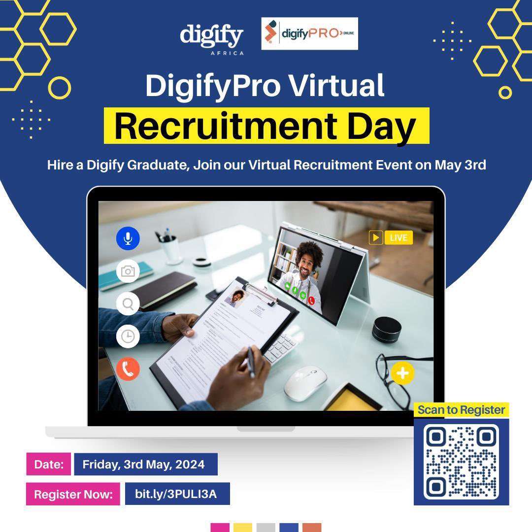 I specially look forward to this event and so should you. Shout out to @DigifyAfrica @Digify_NG for this. 

The #DigifyPro recruitment Day promises to be an exciting one. 

#DigifyNG #DigifyPro #DigitalTalent  #NigerianCreatives #AfricanTalents