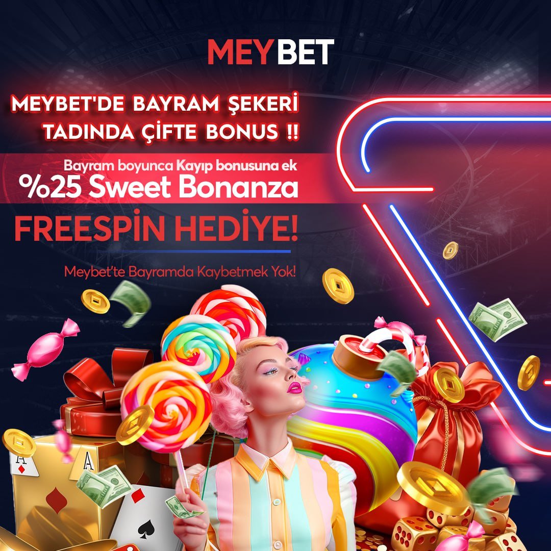 🍬Bayram Şekeriniz Meybet'ten🍬 💰Meybet'te Bayram Boyunca Minimum 500₺ Yatırım Yap Hediyeni Kap! 🎁Alacağınız Kayıp Bonusuna Ek %25 Sweet Bonanza Freespin Hediye! ➡️Meybet'te Bayram'da Kaybetmek Yok ✅Detaylar Sitemizin Promosyon Alanında! 🔗 t2m.io/meybet