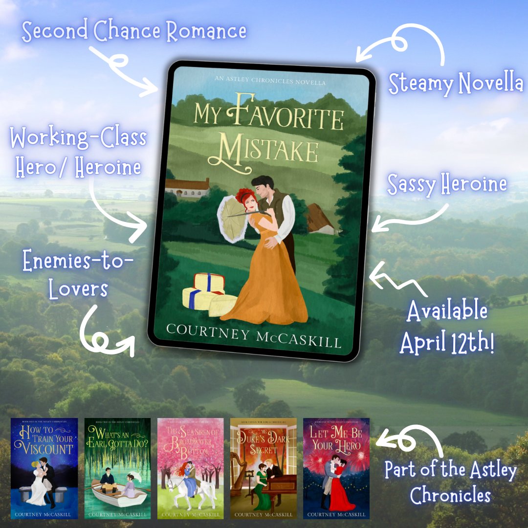 I've got a new release out today! If you love sassy heroines, second-chance romance, that enemies-to-lovers energy, and people chasing a wheel of cheese off a cliff (you read that right!) check it out!

Store Links / Read a Sample ➡️ buy.bookfunnel.com/82m40i9z9h

#historicalromance