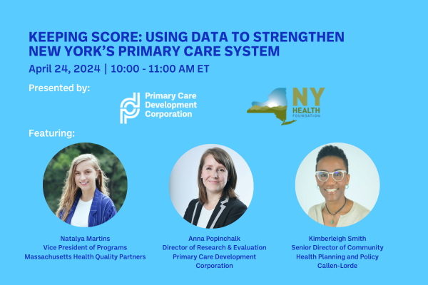 How can data be used to drive progress toward a primary care-centric health system? Join us and @NYHFoundation on April 24 as experts discuss the state of primary care in NYS. ow.ly/xXJi50Revja