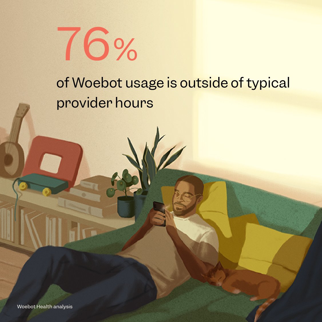 If mental health has no business hours, neither should support. Learn how Woebot can provide 24/7 emotional support to users wherever they are, whenever they need it bit.ly/3PflR71 #MentalHealth #DigitalHealth