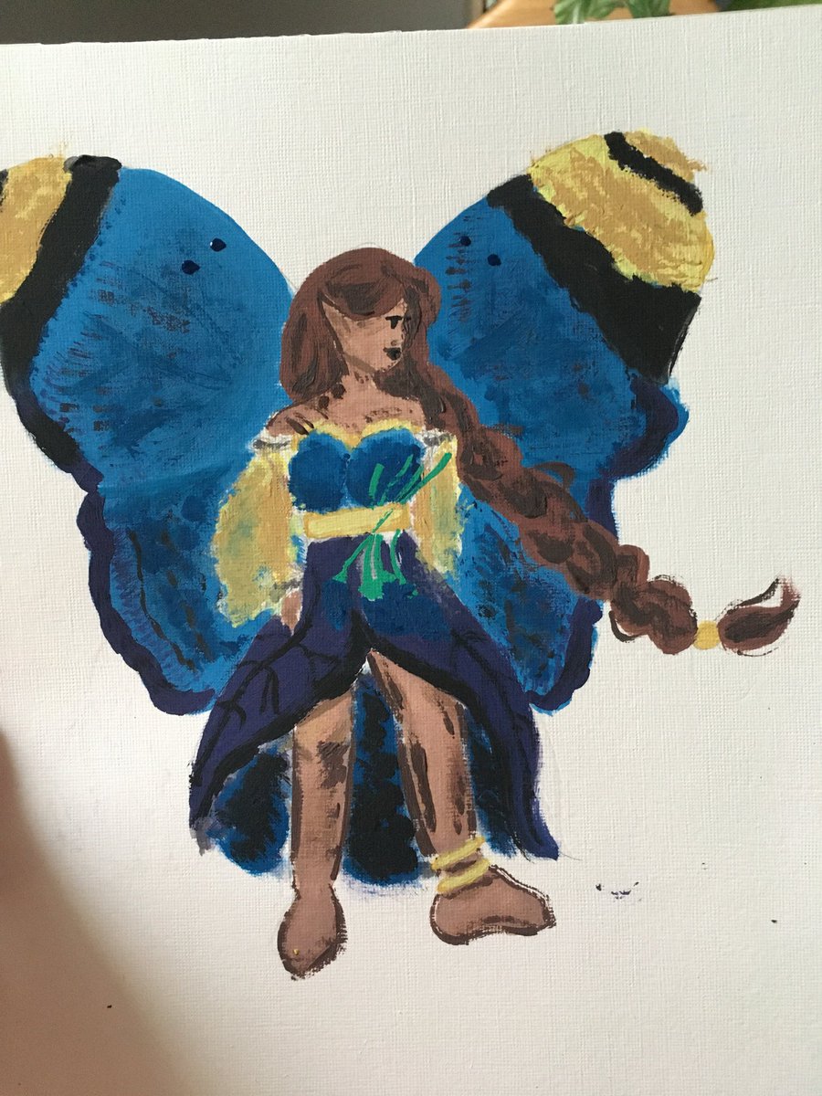 sidewalkleaf's tweet photo. Fairy art trade with a friend https://t.co/7dNQA3clWz