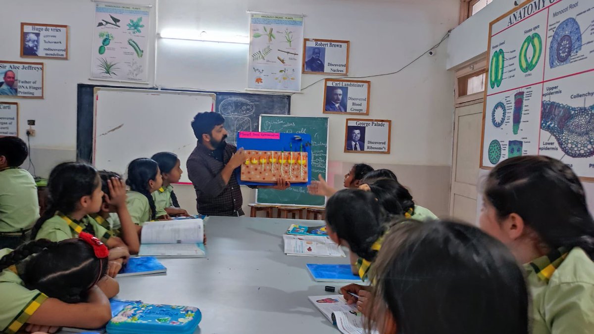 Exciting day in #AVLearningTools! Grade 5 students (Anugraha and Bhavana) take charge of their learning, exploring the fascinating process of seed germination firsthand. Hands-on experiences like these spark curiosity and plant the seeds of lifelong learning 🌱📚 #STEMeducation