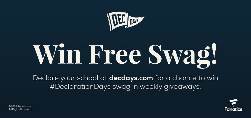 Did you visit the Declaration Days website yet? You still have time declare and win scholarships at decdays.com. #declarationdays #fanatics_giveaway