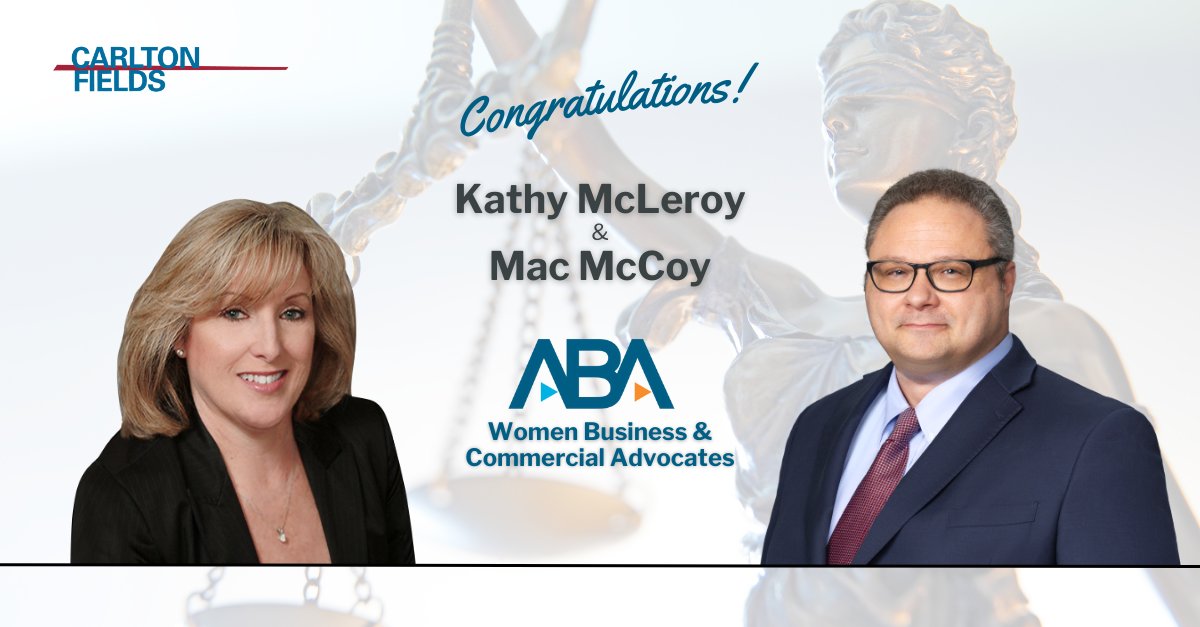Congratulations to our own Kathy McLeroy and Mac McCoy on their recent women advocate awards from the ABA Business Law Section! Read more: loom.ly/GbwHBOg #ABA #WomenAdvocate #BusinessLaw