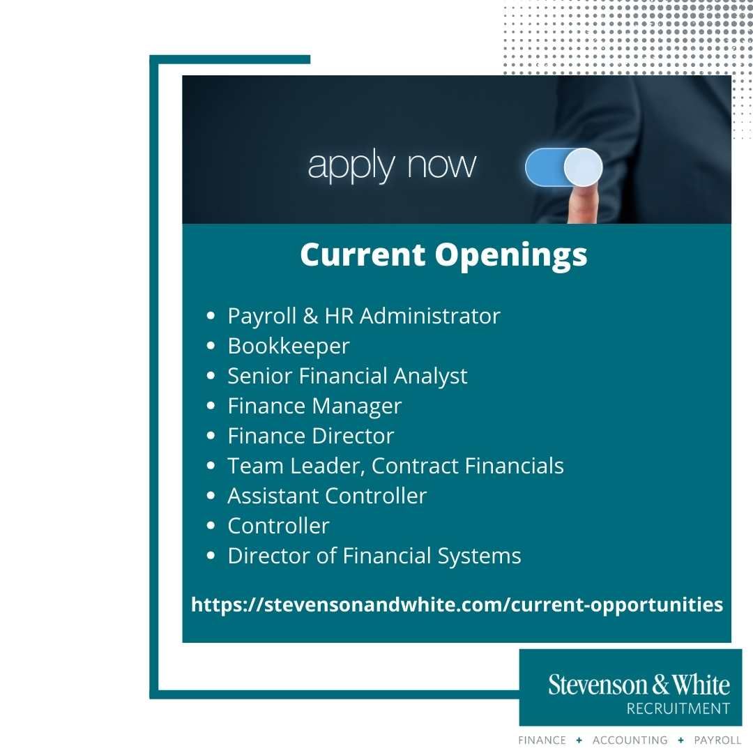 Looking for a new career or the next step in your career? Check out our current openings and let us help you find the right fit!

#recruitment #career #jobs #OttJobs #finance #accounting #payroll
buff.ly/3qtfP2s
