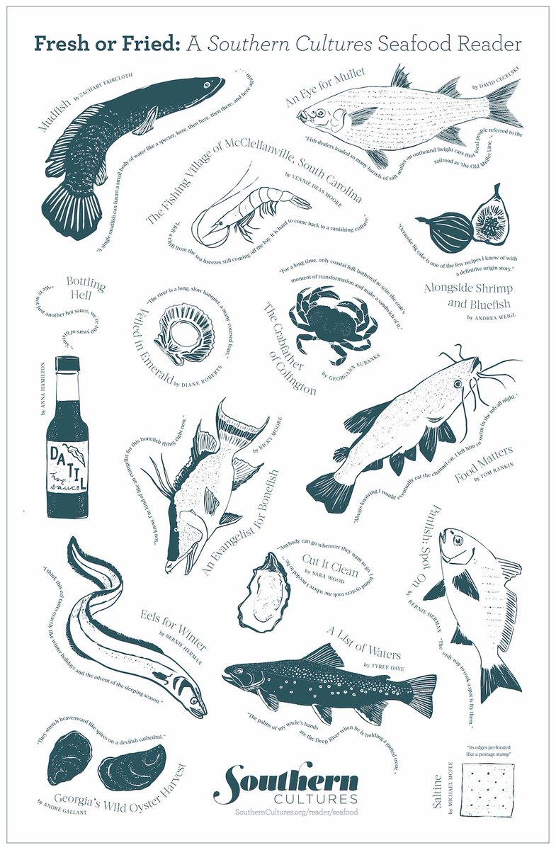 Subscribe today and receive a FREE Seafood Reader tea towel, beautifully illustrated by Julienne Alexander. 🦀 Just keep those Old Bay fingers off! SUBSCRIBE: southerncultures.org/store/