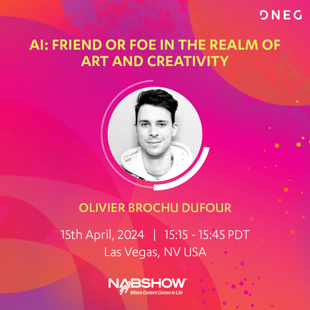Join us at @NABShow 2024 in Las Vegas as our very own Olivier Brochu Dufour explores the fascinating relationship between AI and artistic creation. Don't miss out on this thought-provoking discussion! Register now: bit.ly/3TXExIT