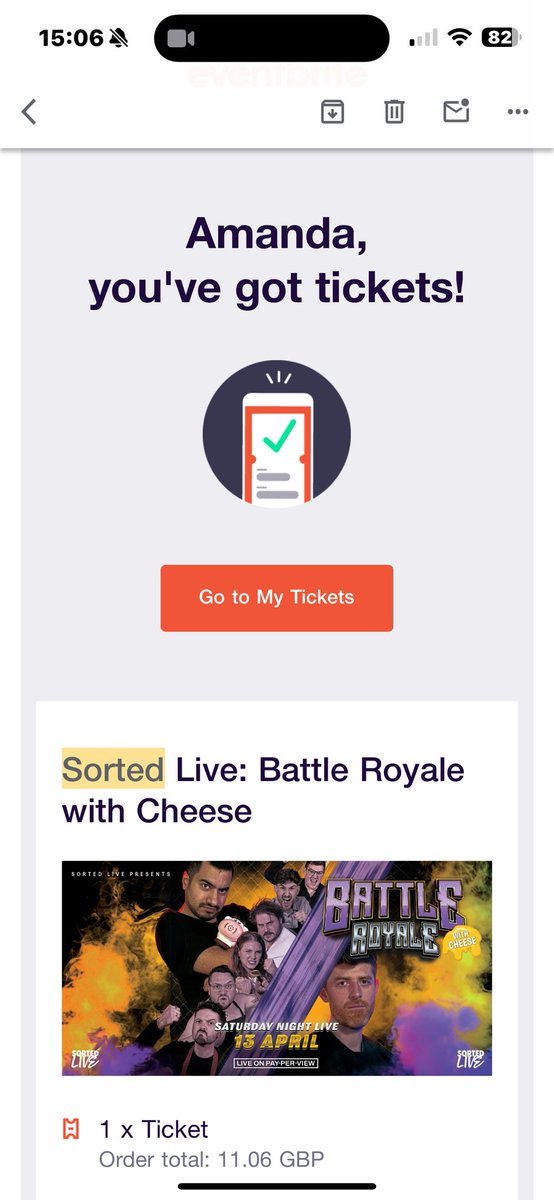 MandyMagee0584's tweet image. Phew, got ticket sorted just in time for @sortedfood live event tomorrow 
@AndyGallagher86 

#SortedFood
#SortedFoodLive