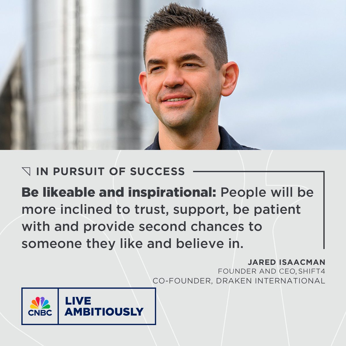 Shift4 CEO @rookisaacman shared his personal journey as part of @CNBC’s new collection of essays from notable entrepreneurs – In Pursuit of Success: Stories of Ambition & Achievement. Check it out here: fm.cnbc.com/applications/c… #LiveAmbitiously