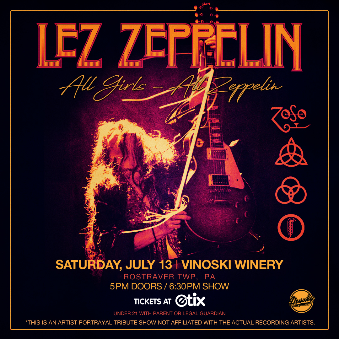 NEW SHOW 🚨 @Lez_Zeppelin - All Girlz, All Zeppelin at @VinoskiWinery on July 13th! ⏰ Tickets are available now! 🎟️ bit.ly/LezZeppelinVW24