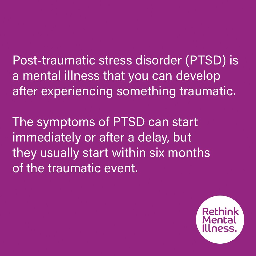 There are lots of other symptoms you may face if you experience PTSD which are not outlined in this post. For more guidance and detail about PTSD, head to rethink.org/PTSD (2/5)