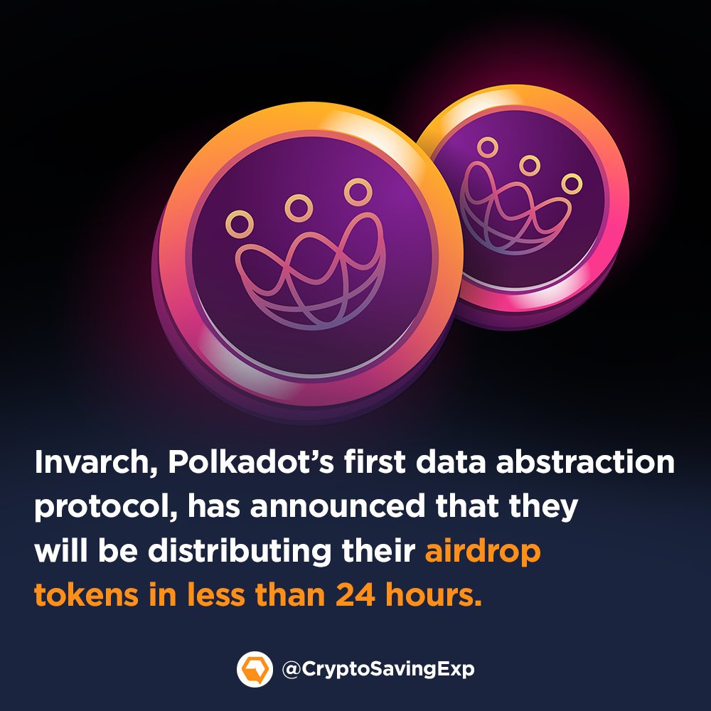 .@InvArchNetwork has announced that they will be distributing their tokens to people who staked their polkadot tokens on-chain in less than 24 hours 🪂⏳